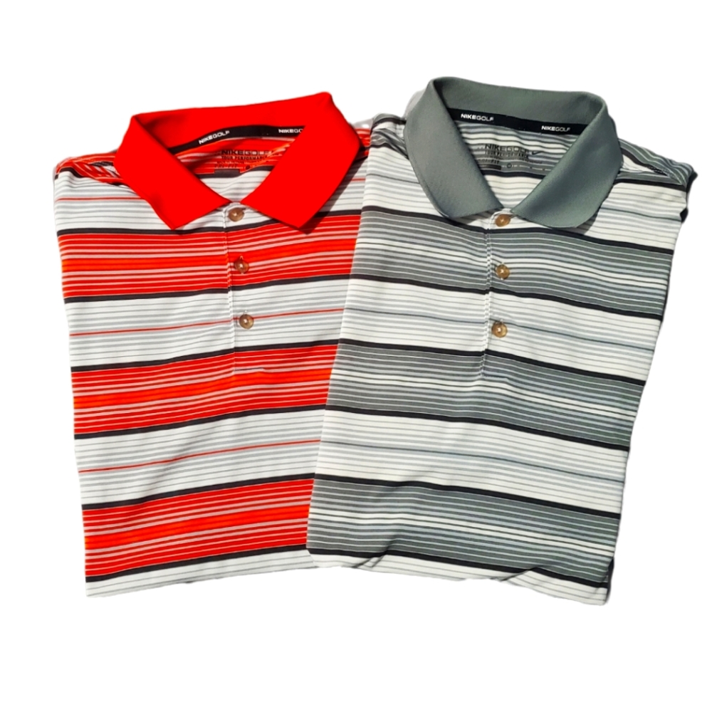 🔥2 Nike Golf Tour Performance Dri Fit Polo Shirt Men's Medium🔥